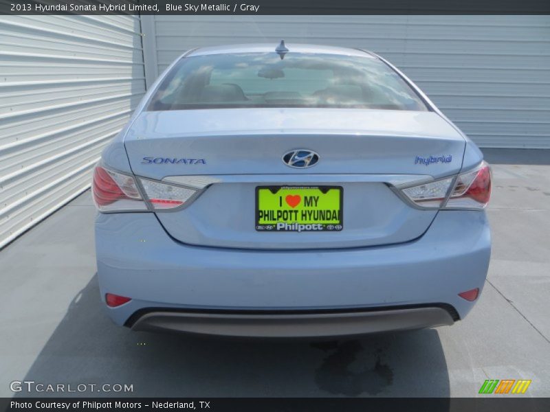 Blue Sky Metallic / Gray 2013 Hyundai Sonata Hybrid Limited