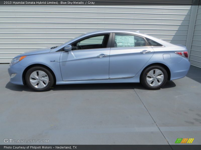Blue Sky Metallic / Gray 2013 Hyundai Sonata Hybrid Limited