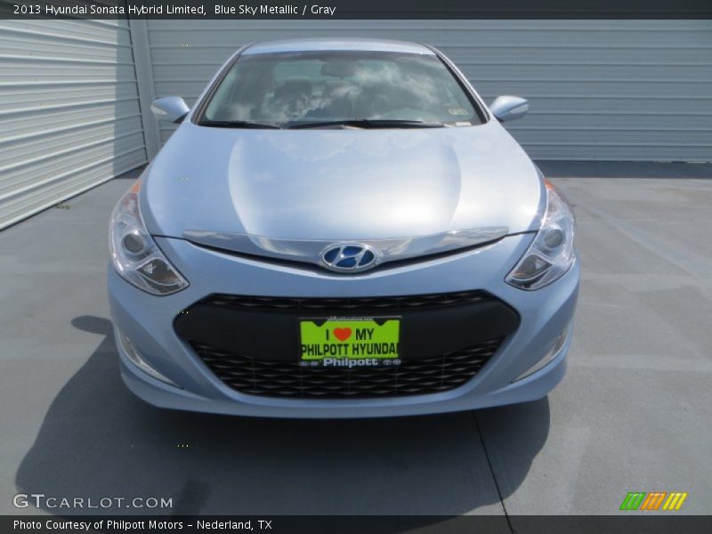 Blue Sky Metallic / Gray 2013 Hyundai Sonata Hybrid Limited