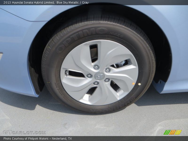 Blue Sky Metallic / Gray 2013 Hyundai Sonata Hybrid Limited