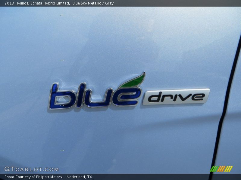 Blue Sky Metallic / Gray 2013 Hyundai Sonata Hybrid Limited