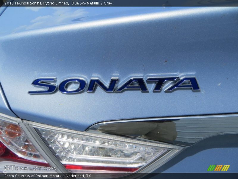 Blue Sky Metallic / Gray 2013 Hyundai Sonata Hybrid Limited
