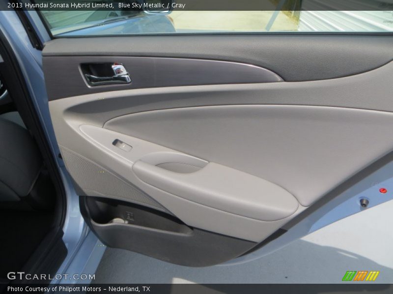 Blue Sky Metallic / Gray 2013 Hyundai Sonata Hybrid Limited