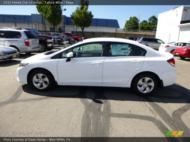 Taffeta White / Beige 2013 Honda Civic LX Sedan