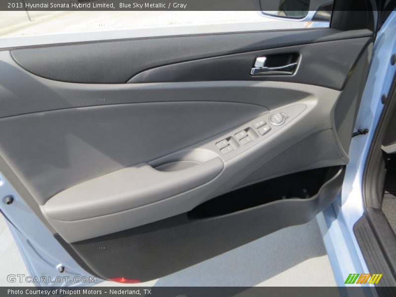 Blue Sky Metallic / Gray 2013 Hyundai Sonata Hybrid Limited