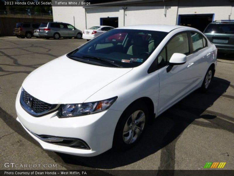 Taffeta White / Beige 2013 Honda Civic LX Sedan