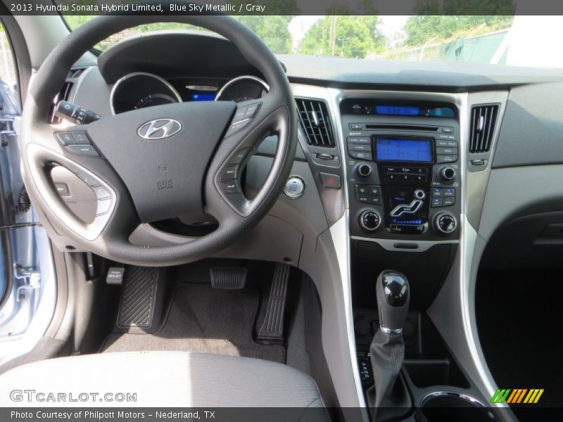 Blue Sky Metallic / Gray 2013 Hyundai Sonata Hybrid Limited