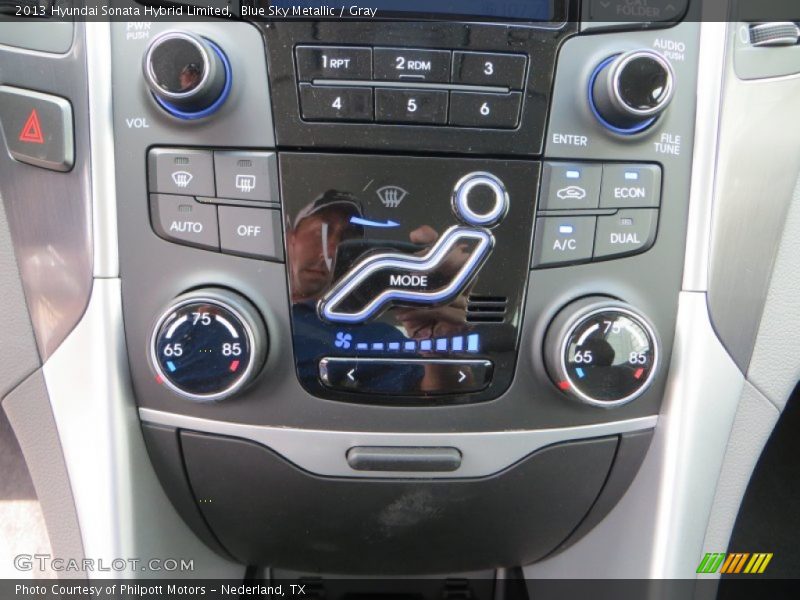 Blue Sky Metallic / Gray 2013 Hyundai Sonata Hybrid Limited