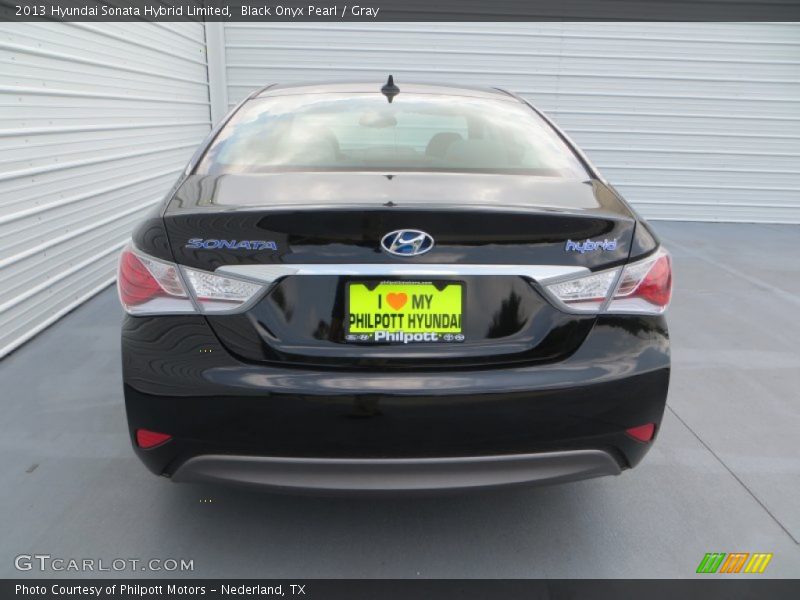 Black Onyx Pearl / Gray 2013 Hyundai Sonata Hybrid Limited