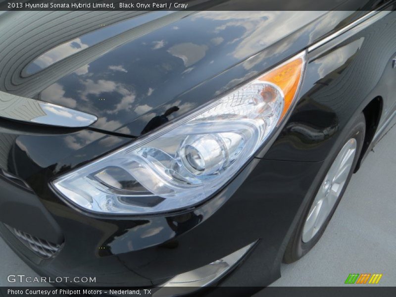 Black Onyx Pearl / Gray 2013 Hyundai Sonata Hybrid Limited
