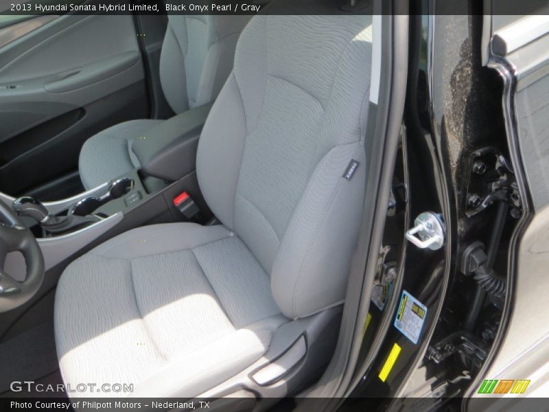 Black Onyx Pearl / Gray 2013 Hyundai Sonata Hybrid Limited