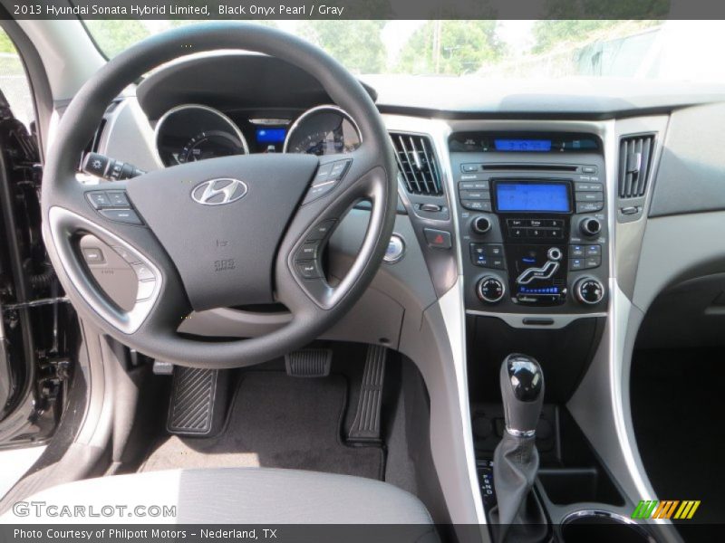 Black Onyx Pearl / Gray 2013 Hyundai Sonata Hybrid Limited