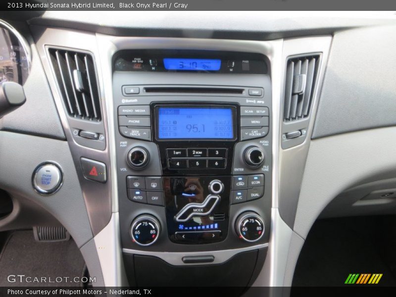 Black Onyx Pearl / Gray 2013 Hyundai Sonata Hybrid Limited