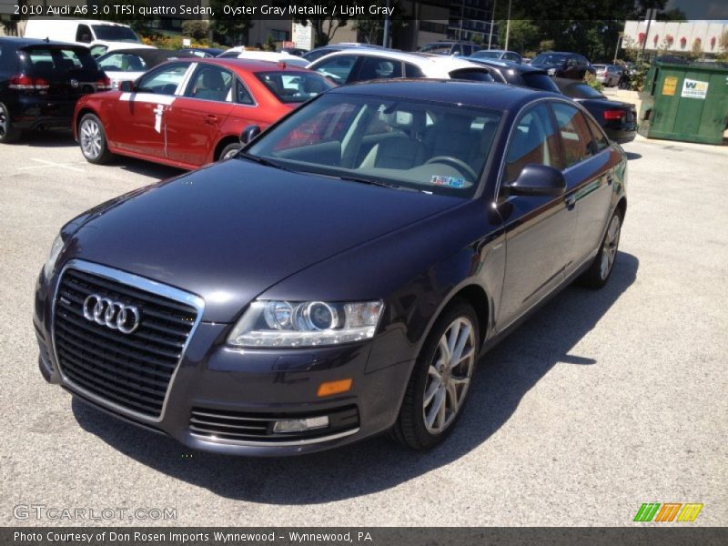 Oyster Gray Metallic / Light Gray 2010 Audi A6 3.0 TFSI quattro Sedan