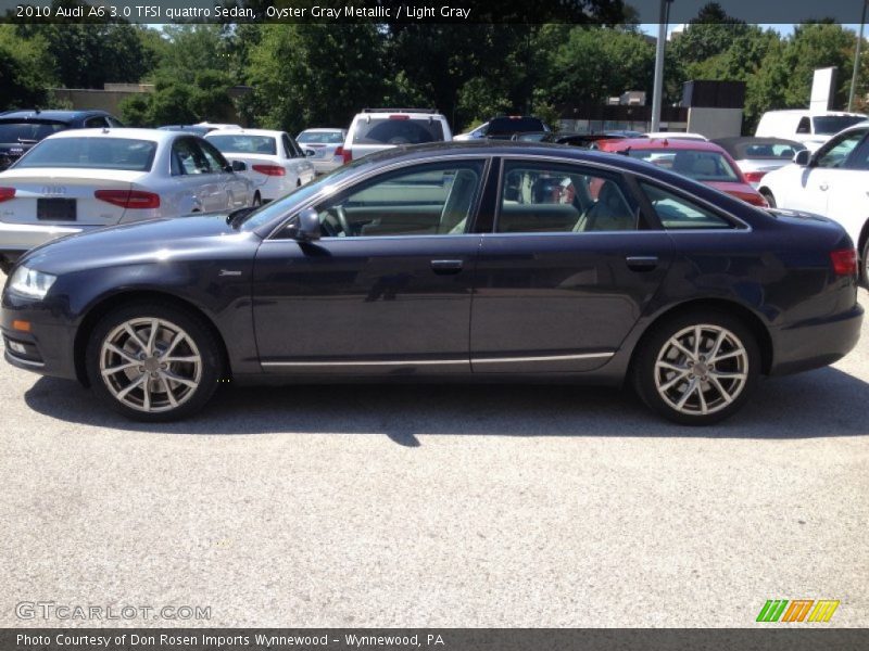 Oyster Gray Metallic / Light Gray 2010 Audi A6 3.0 TFSI quattro Sedan