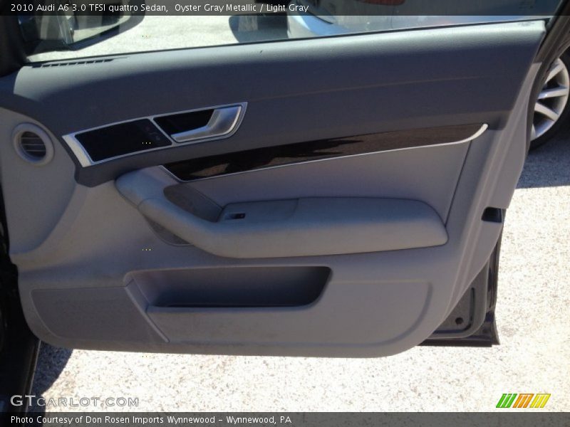 Oyster Gray Metallic / Light Gray 2010 Audi A6 3.0 TFSI quattro Sedan