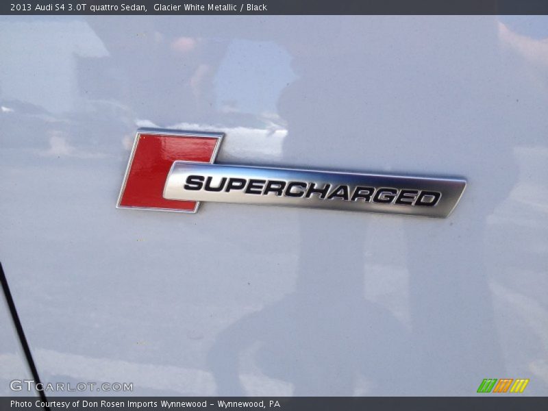 Glacier White Metallic / Black 2013 Audi S4 3.0T quattro Sedan