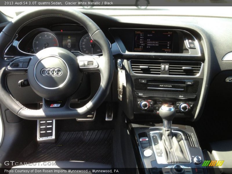 Glacier White Metallic / Black 2013 Audi S4 3.0T quattro Sedan