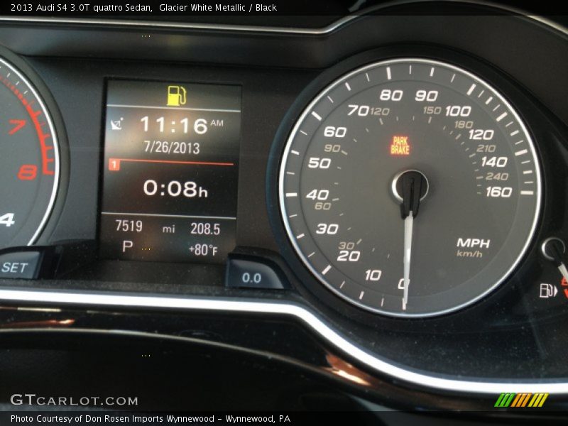 Glacier White Metallic / Black 2013 Audi S4 3.0T quattro Sedan