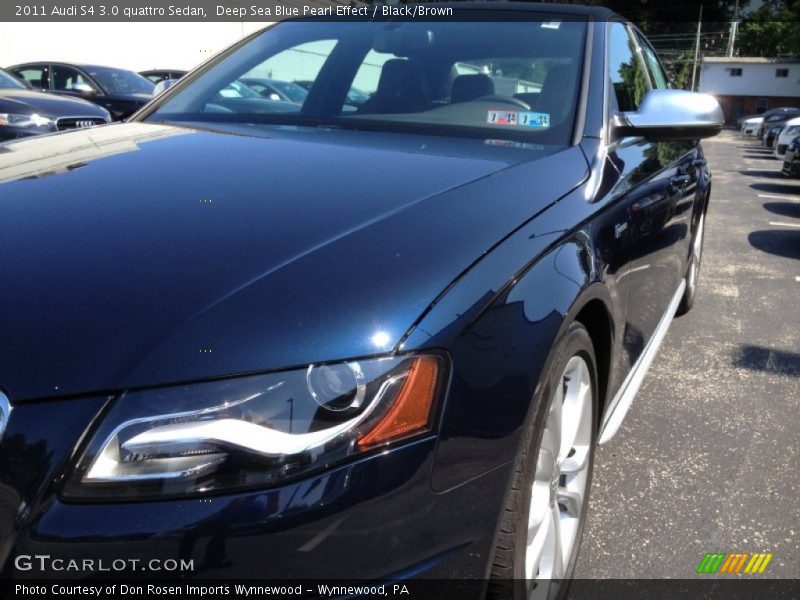 Deep Sea Blue Pearl Effect / Black/Brown 2011 Audi S4 3.0 quattro Sedan