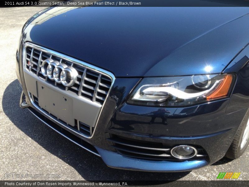 Deep Sea Blue Pearl Effect / Black/Brown 2011 Audi S4 3.0 quattro Sedan