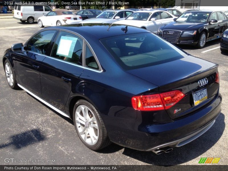 Deep Sea Blue Pearl Effect / Black/Brown 2011 Audi S4 3.0 quattro Sedan