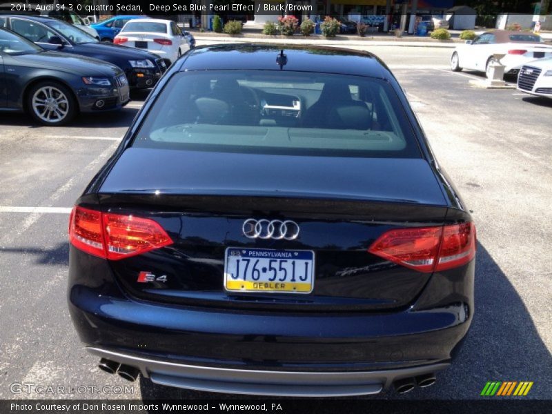 Deep Sea Blue Pearl Effect / Black/Brown 2011 Audi S4 3.0 quattro Sedan