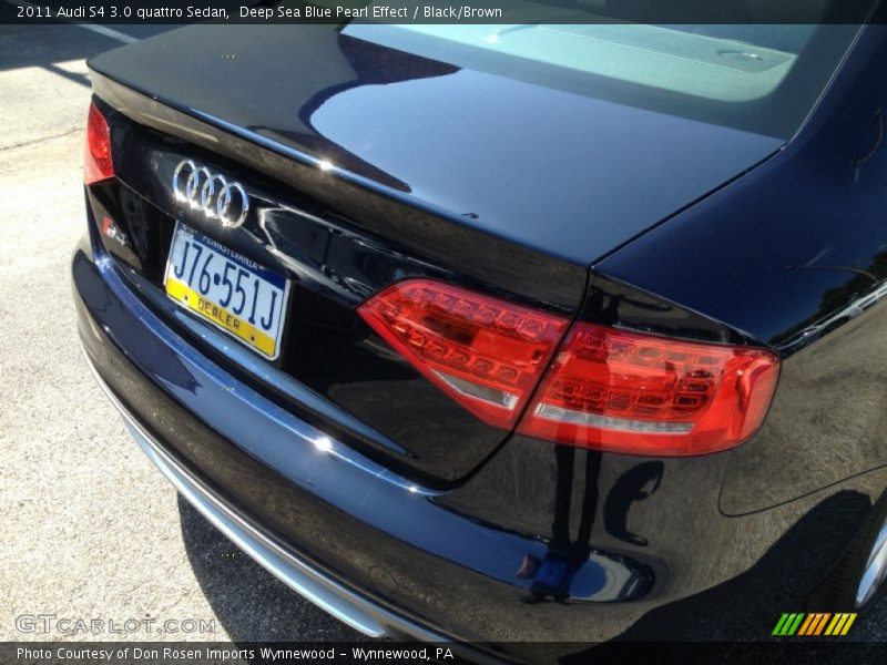 Deep Sea Blue Pearl Effect / Black/Brown 2011 Audi S4 3.0 quattro Sedan