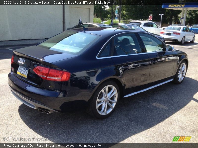 Deep Sea Blue Pearl Effect / Black/Brown 2011 Audi S4 3.0 quattro Sedan
