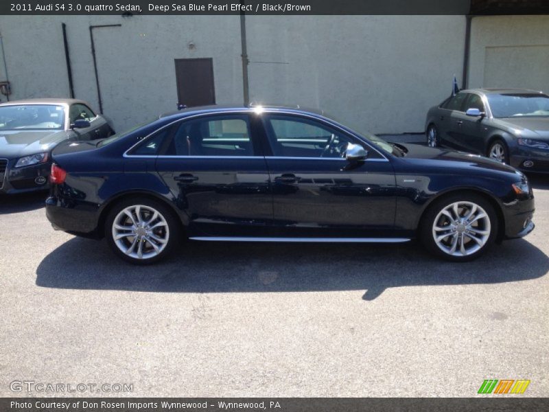 Deep Sea Blue Pearl Effect / Black/Brown 2011 Audi S4 3.0 quattro Sedan