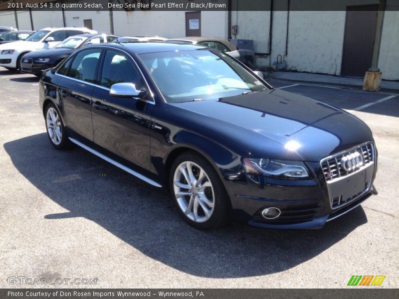 Deep Sea Blue Pearl Effect / Black/Brown 2011 Audi S4 3.0 quattro Sedan