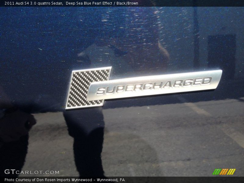 Deep Sea Blue Pearl Effect / Black/Brown 2011 Audi S4 3.0 quattro Sedan