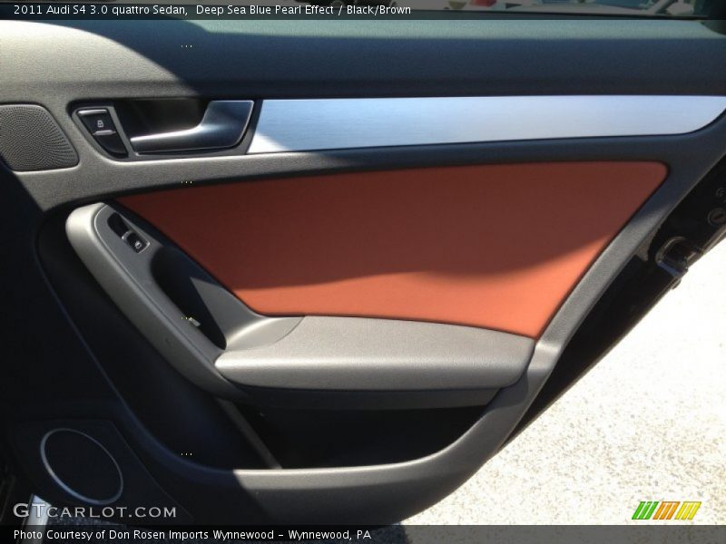 Deep Sea Blue Pearl Effect / Black/Brown 2011 Audi S4 3.0 quattro Sedan