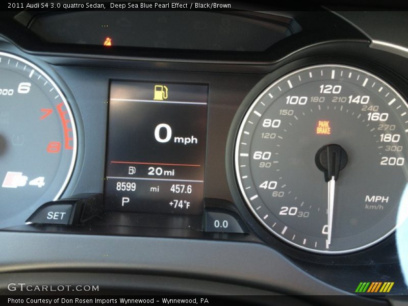 Deep Sea Blue Pearl Effect / Black/Brown 2011 Audi S4 3.0 quattro Sedan