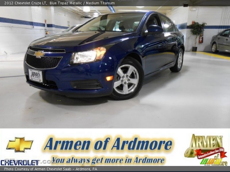 Blue Topaz Metallic / Medium Titanium 2012 Chevrolet Cruze LT