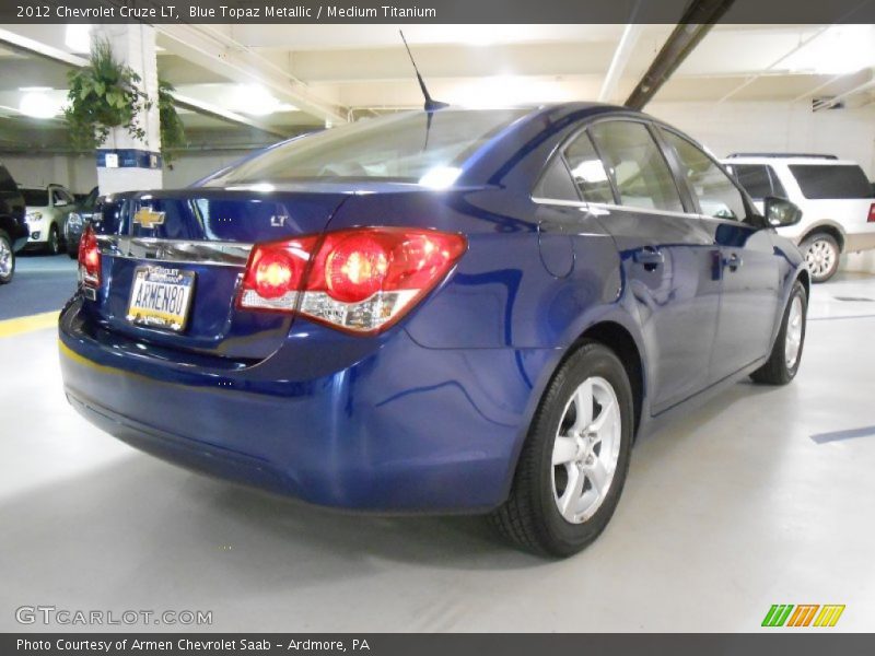 Blue Topaz Metallic / Medium Titanium 2012 Chevrolet Cruze LT