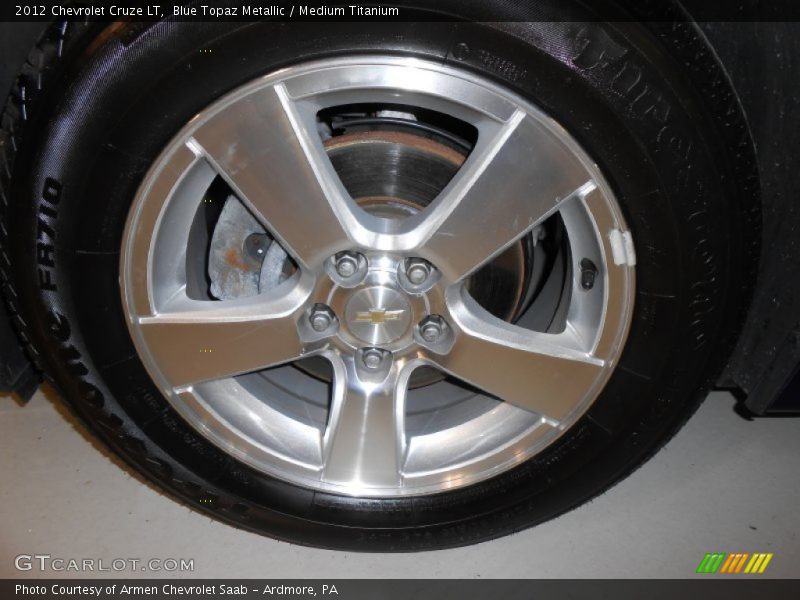 Blue Topaz Metallic / Medium Titanium 2012 Chevrolet Cruze LT