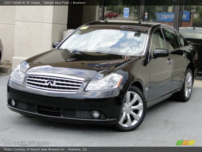 Twilight Blue Pearl / Bourbon 2007 Infiniti M 45 Sedan