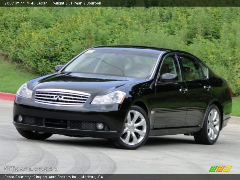 Twilight Blue Pearl / Bourbon 2007 Infiniti M 45 Sedan