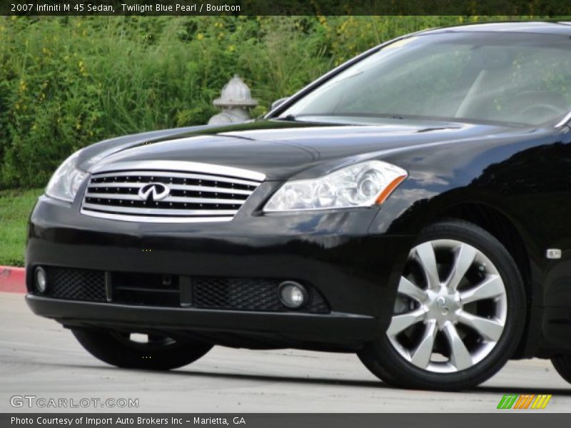 Twilight Blue Pearl / Bourbon 2007 Infiniti M 45 Sedan