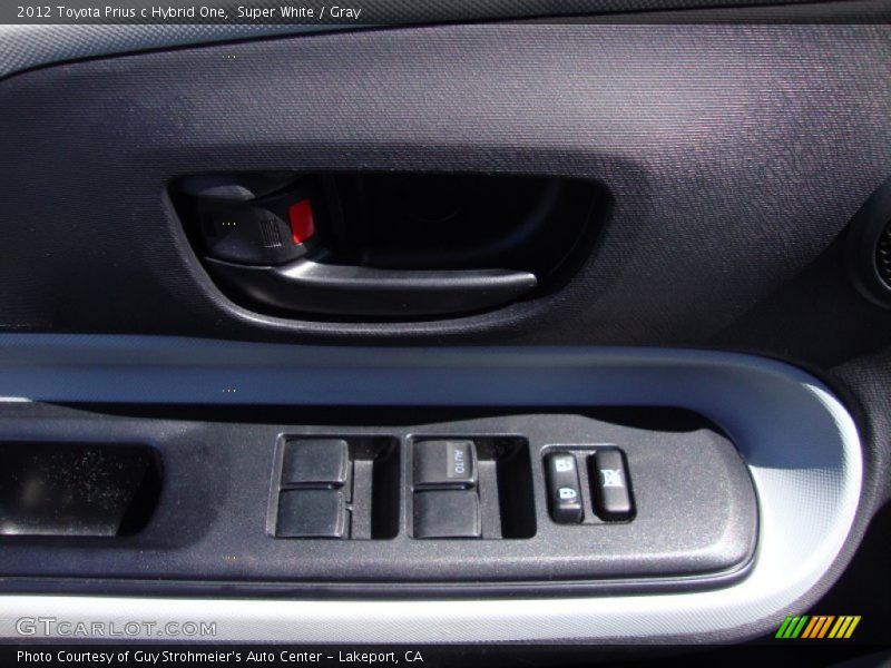 Super White / Gray 2012 Toyota Prius c Hybrid One