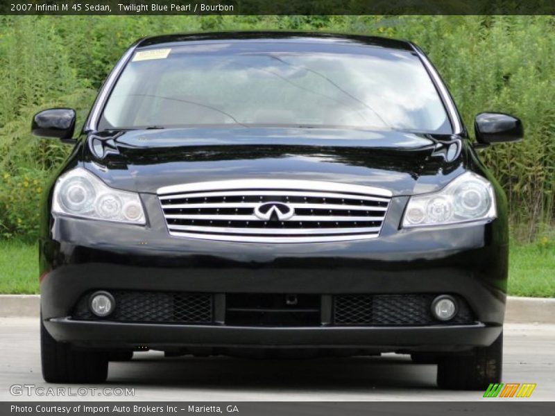 Twilight Blue Pearl / Bourbon 2007 Infiniti M 45 Sedan