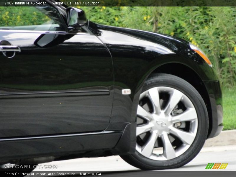 Twilight Blue Pearl / Bourbon 2007 Infiniti M 45 Sedan