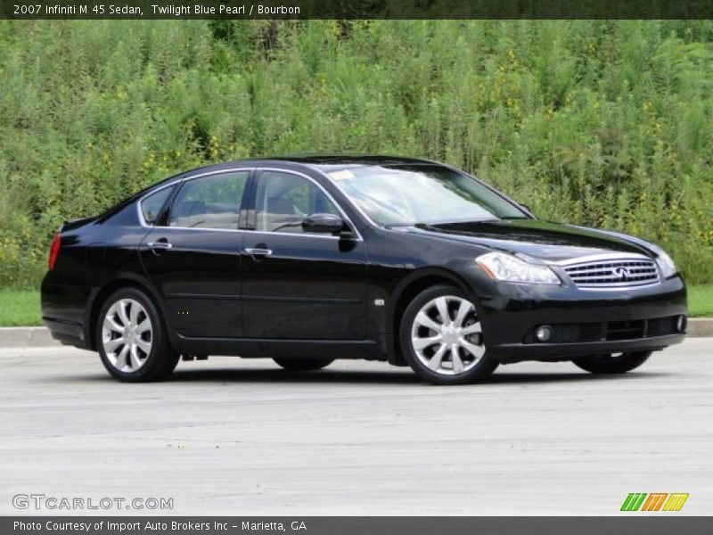 Twilight Blue Pearl / Bourbon 2007 Infiniti M 45 Sedan