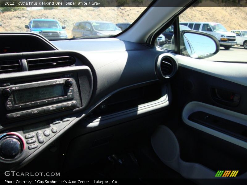Super White / Gray 2012 Toyota Prius c Hybrid One