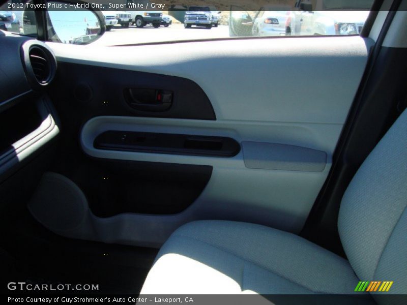 Super White / Gray 2012 Toyota Prius c Hybrid One