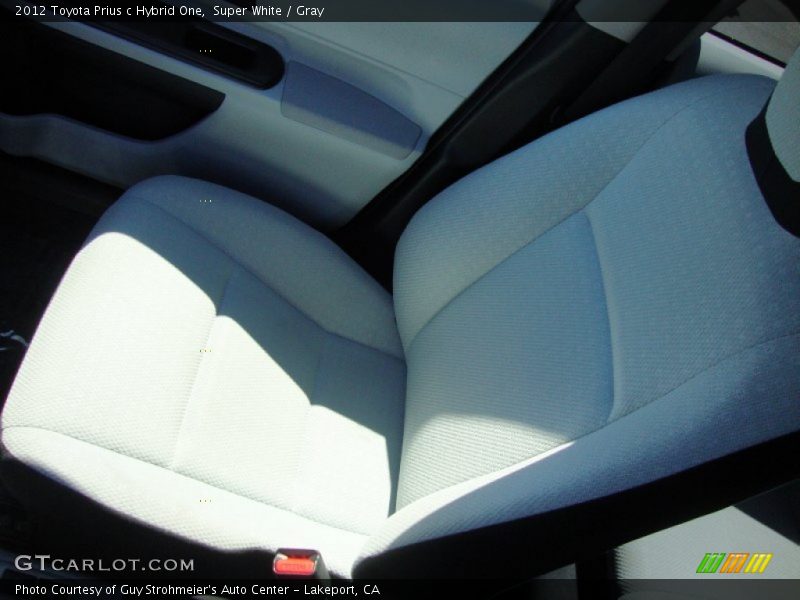 Super White / Gray 2012 Toyota Prius c Hybrid One