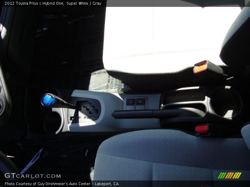 Super White / Gray 2012 Toyota Prius c Hybrid One