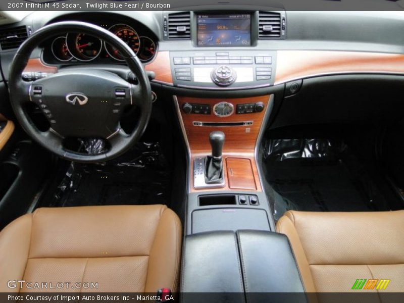 Twilight Blue Pearl / Bourbon 2007 Infiniti M 45 Sedan