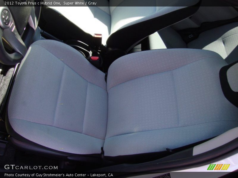 Super White / Gray 2012 Toyota Prius c Hybrid One